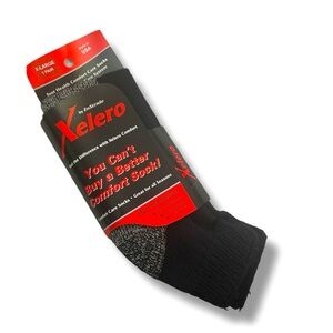 Xelero By Instride Comfort Care Socks Size XL Antimicrobial 1 Pair Black Quarter